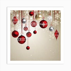 Christmas Ornaments 1 Art Print