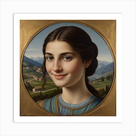 Portrait Of A Young Woman 1 Art Print