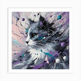 Cat Painting 4 Art Print