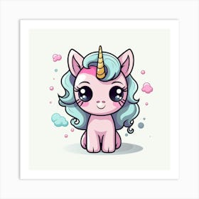 Cute Unicorn 673 Art Print