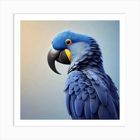 Blue Parrot 4 Art Print