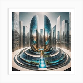 Futuristic Cityscape Art Print