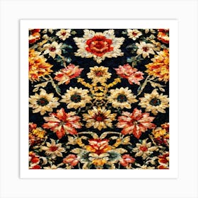 Intricately Woven Floral Motifs Evoke A Sense Of S (1) Art Print