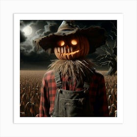 Scarecrow In The Field Art Print