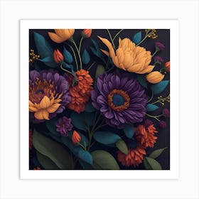 Floral Background 1 Art Print