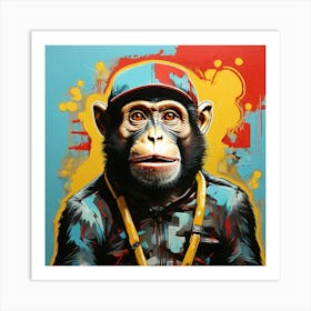 Pop Art graffiti Monkey Art Print