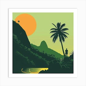 Sunset In Brazil 1 Art Print