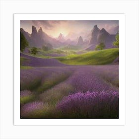 Lavender Field Art Print