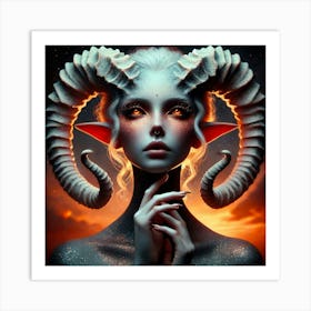 Horned Demon 1 Art Print