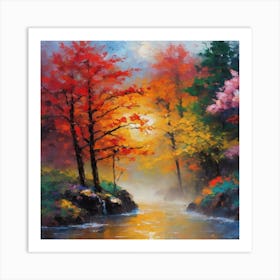 Autumn River Art Print