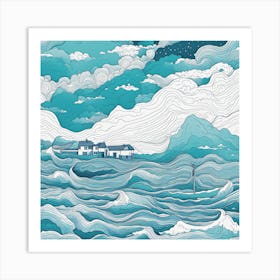 House On The Sea Art Print