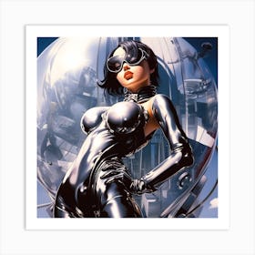 Futuristic Woman 2 Art Print