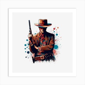 Cowboy With Gun Art Print