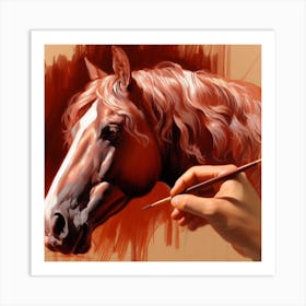 Horse Painting Art Print