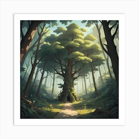 Tree In The Forest Art Print