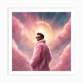 Guy in Pink Coat with Halo Art Print