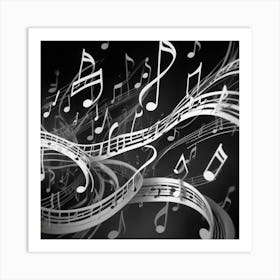 Black and White Abstract Art 302 Art Print