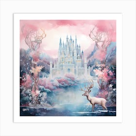 Celestial Serenity: Watercolor Christmas Elegance Art Print