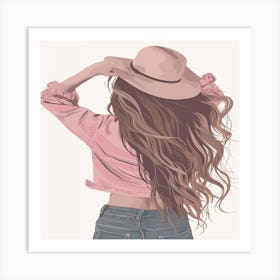 Girl In A Hat 2 Art Print