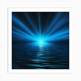 Blue Light Over Water Art Print