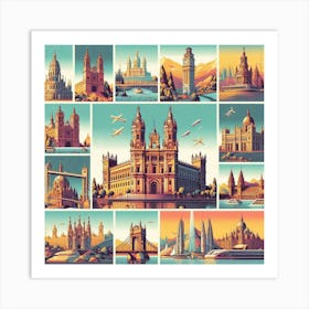 Europe Travel Poster Art Print