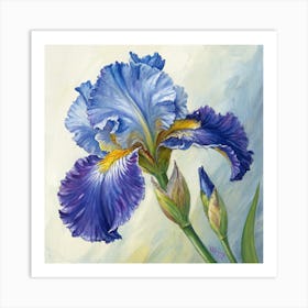 Blue Iris 4 Art Print