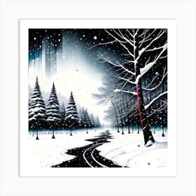 Snowy Forest 2 Art Print