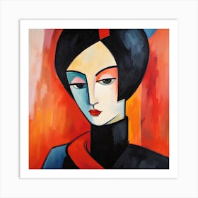 Abstract Portrait Of A Woman 5 Art Print