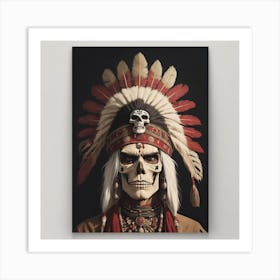 Indian Skull Art Print