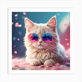 Cat In Sunglasses 2 Art Print