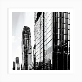 Black And White Cityscape 1 Art Print