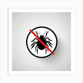 No Tick Sign Art Print