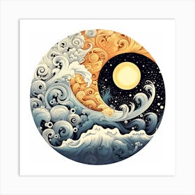 Great Wave Yin Art Print