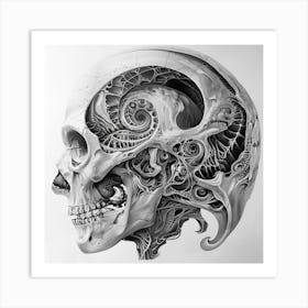 Fantasy Skull Skull Skull Skull Skull Skull Skull Skull Skull Skull Art Print