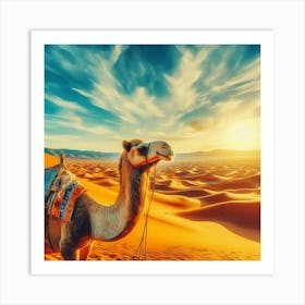 Camel In The Desert 7 Art Print