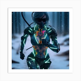 Glowing Girl Art Print