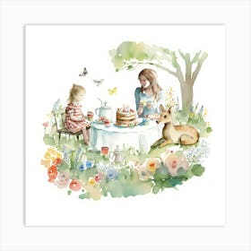 Mothers Day Watercolor Wall Art 1 Art Print