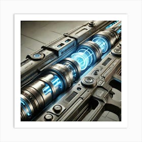 A Close Up Depiction Of Advanced Plasma Rifles Use Art Print