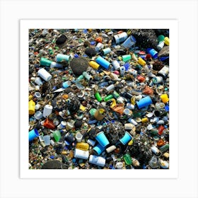 Plastic Waste On The Beach 6 Art Print