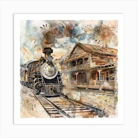 Vintage Steam Train 6 Art Print