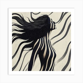 Zebra Lady Art Print