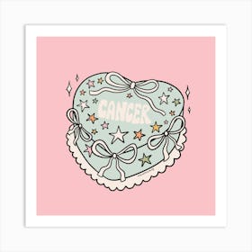 Cancer Heart Cake Art Print