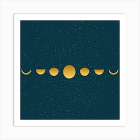 Phases Of The Moon Art Print