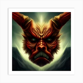 Demon Head 5 Art Print