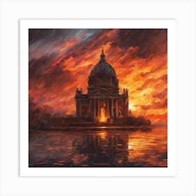 Sunset Over St Petersburg Art Print