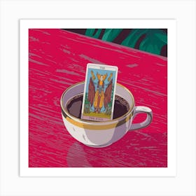 A Medium Shot Of A Cup Of Coffee With A L Ihnbj5rcu7erhe5fafhq O87ja9w5qiyzjjvqrvb2cq Art Print