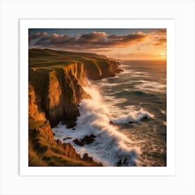 Sunset On The Cliffs 4 Art Print