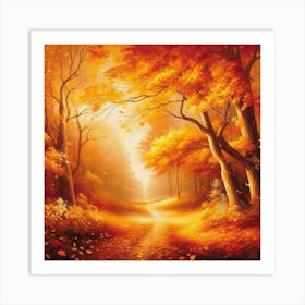 Autumn Path 5 Art Print