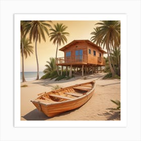 House On The Beach 1 Art Print