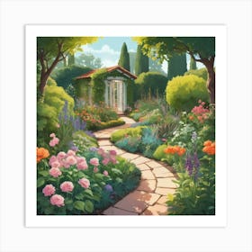 Garden Path 11 Art Print